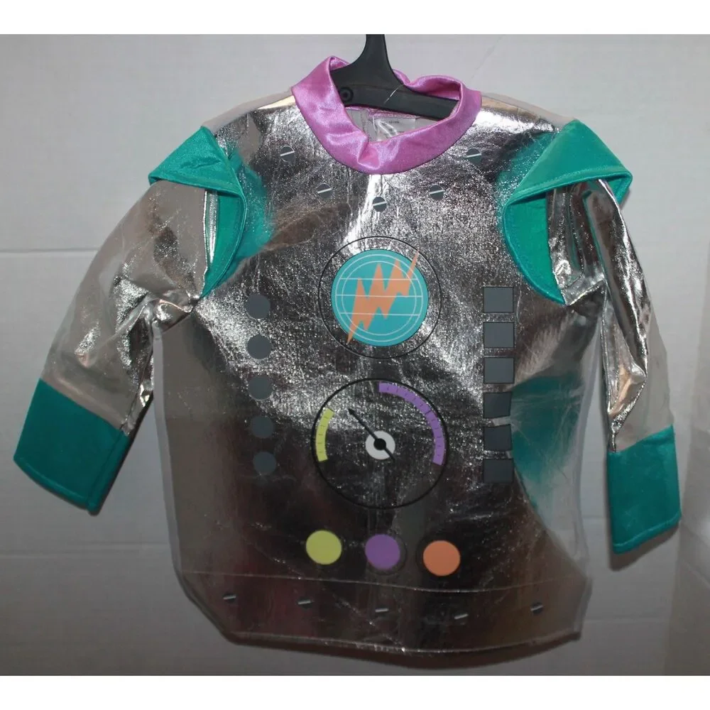 HYDE and EEK Metallic Silver Robot Suit Tunic & Hat Infant Size 12-18 Month